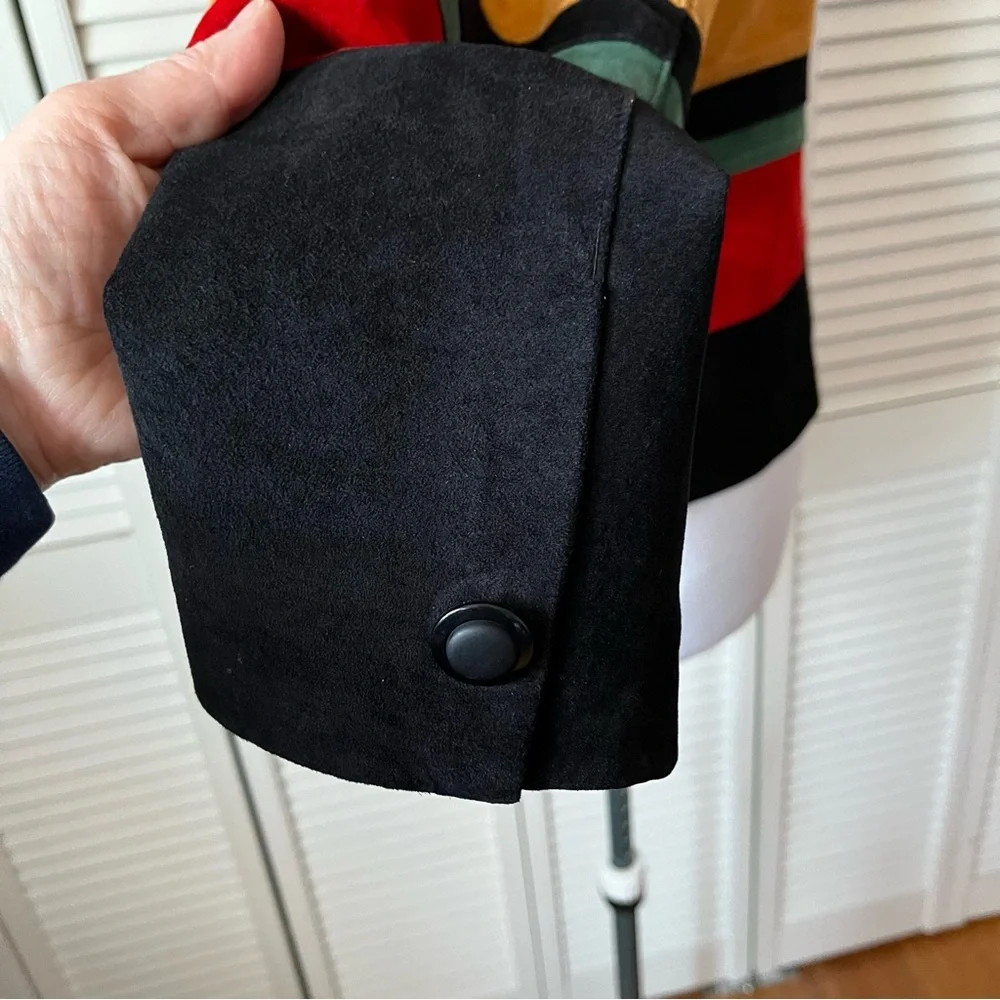 Vintage suede Colourblock jacket M - Picture 8 of 11